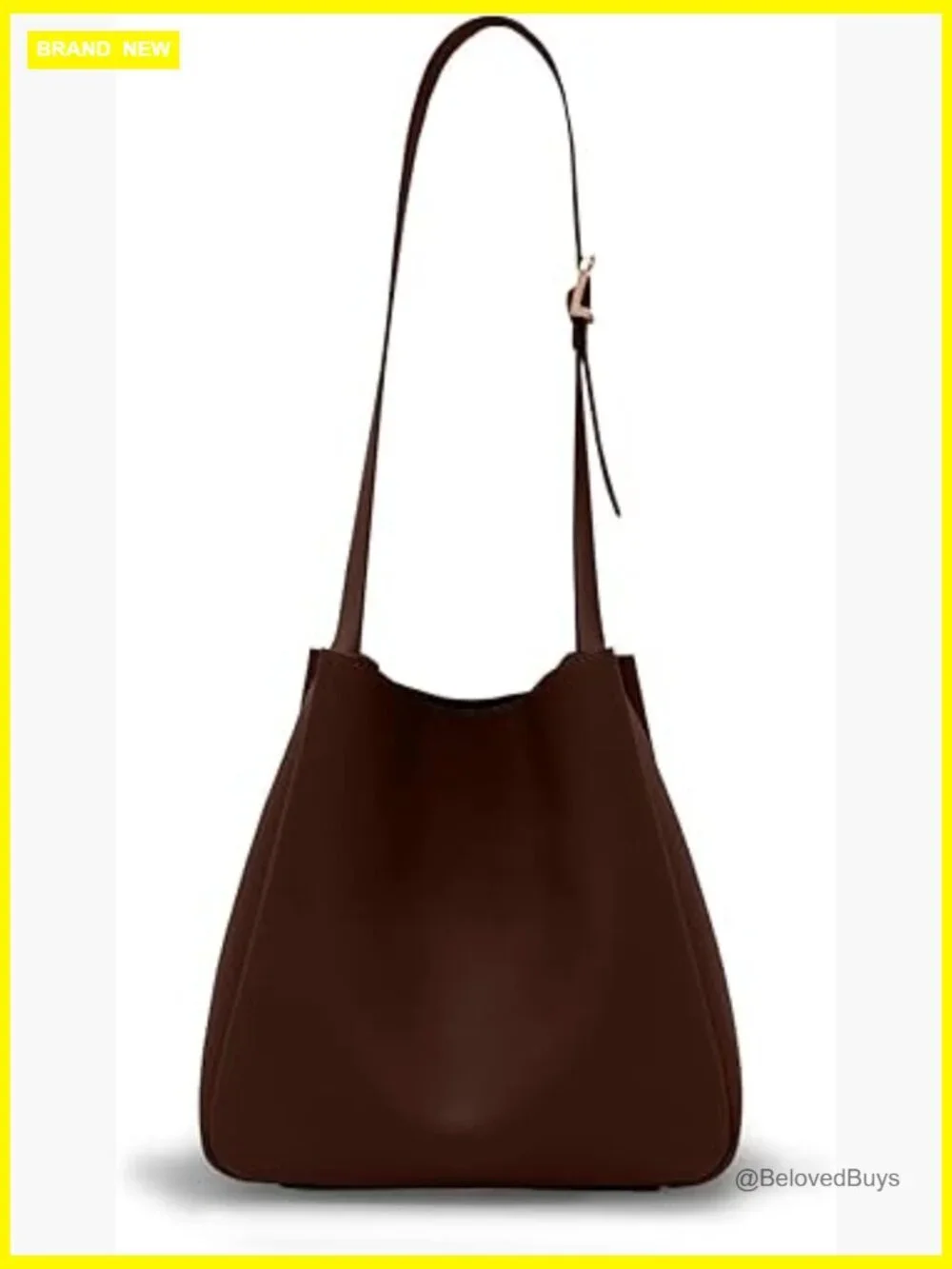 Slouchy Vegan Leather Hobo Bag - Medium Shoulder Tote Purse